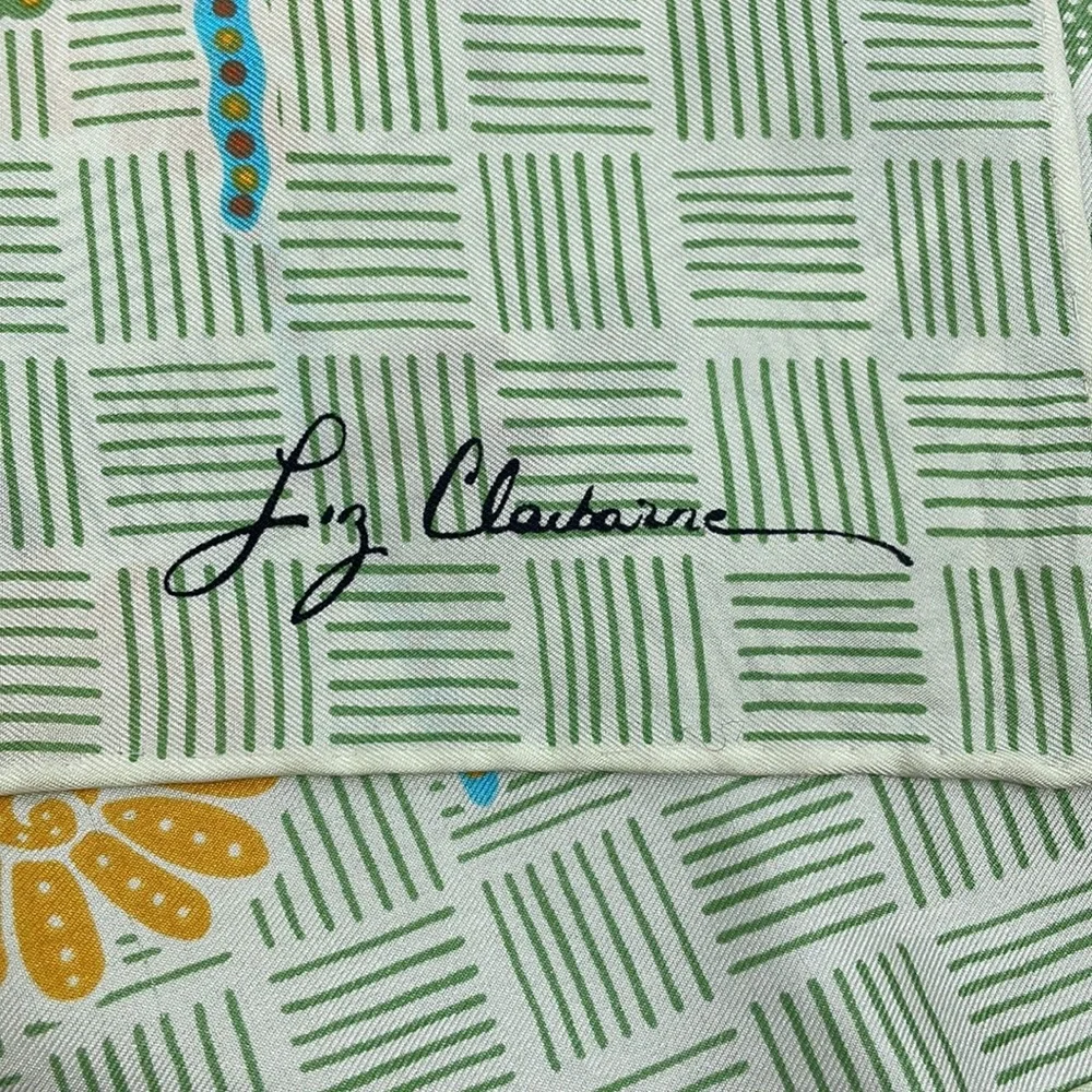 Vintage 60s Liz Claiborne for The Specialty House Abstract Silk Scarf 26x26
